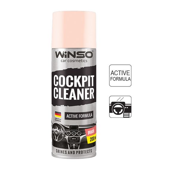 Полироль для приборной панели Winso Cockpit Cleaner Peach 200 мл (820280)