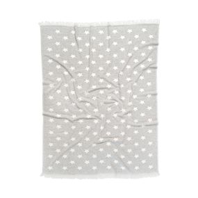 Плед Barine 9201 Туреччина 135*170 см  Вовна + Бавовна Сірий