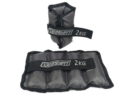 Обтяжувачі EasyFit 2 х 2 кг для ніг та рук з металом (EF-AWTМ-200) | Зображення 2
