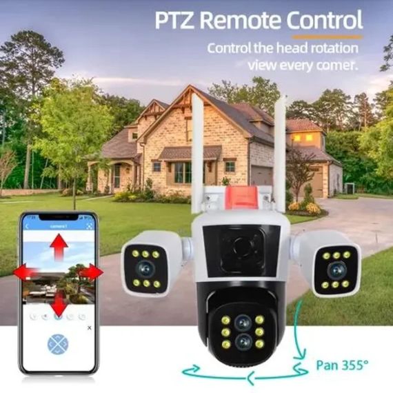 Камера IP наблюдения Wifi 16 Мп 10-Х ZOOM уличная поворотная | Зображення 3