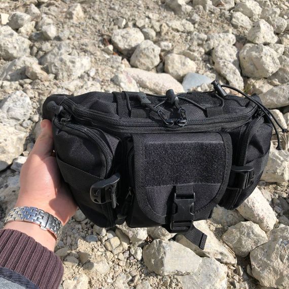 Нагрудна сумка тактична | Чорна чоловіча сумка нагрудна тактична | KA-782 Сумка ЗСУ | Зображення 7