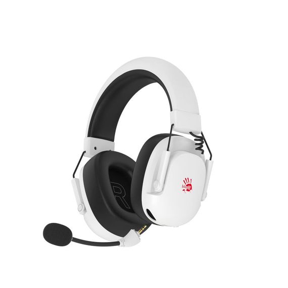 Гарнітура ігрова бездротова Bloody GR585 (White) з RGB підсвічуванням, білий колір | Зображення 1