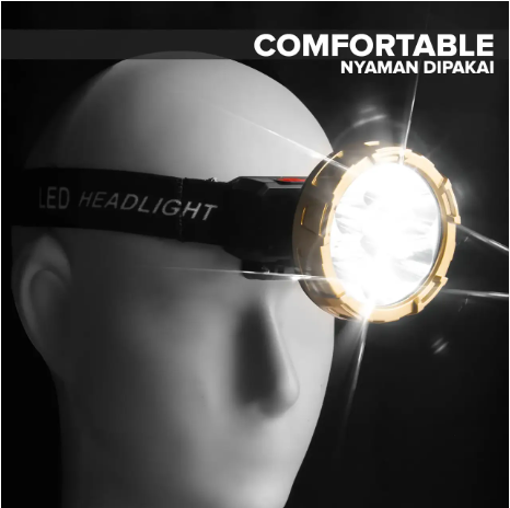 Фонарь налобный с аккумулятором 5 LED micro USB | Зображення 1