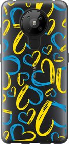 Чехол на Nokia 5.3 Сердца UA "5292u-2102-17620"