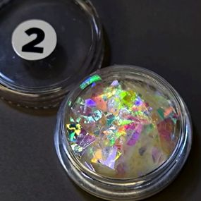 Бите скло №2 для дизайну нігтів (повна баночка)