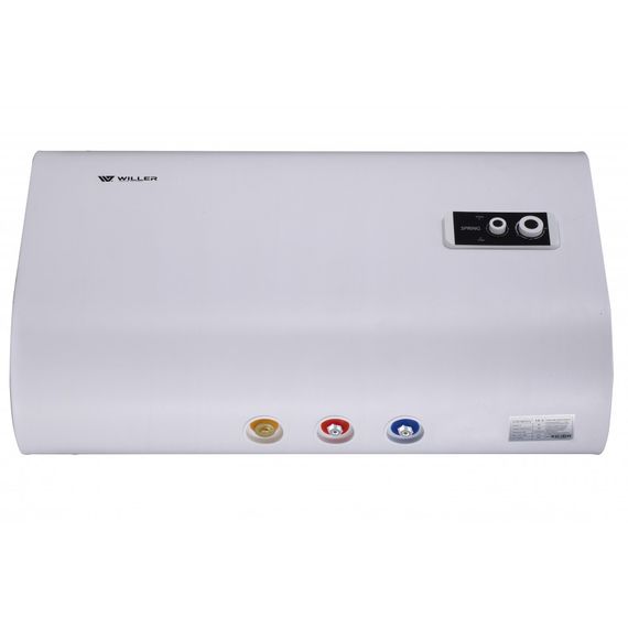 Водонагрівач WILLER Spring, 2,0 кВт, "мокрий" ТЕН, 80 л, прямокутний, горизонтальний, білий (EH80R) | Зображення 8