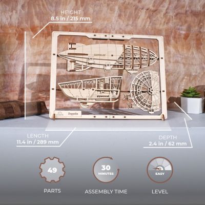Конструктор Ugears Цепелин 2.5D (6337512) | Зображення 6