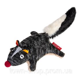 Игрушка для собак Скунс с пищалкой GiGwi Plush, текстиль, 9 см