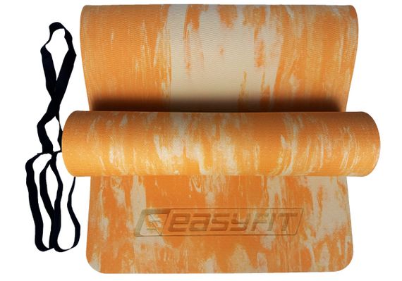 Килимок для йоги та фітнесу EasyFit s-EVA Mat 8 мм Помаранчевий (EF-1911-Or) | Зображення 2