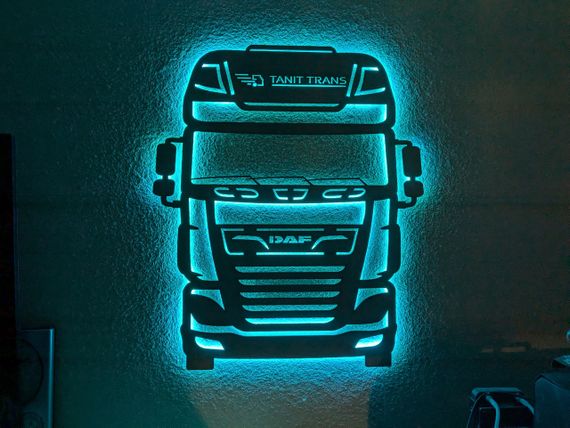 Панно декоративне картина на стіну DAF LED 16 кольорів пульт 760х900 acr-p000180 | Зображення 4