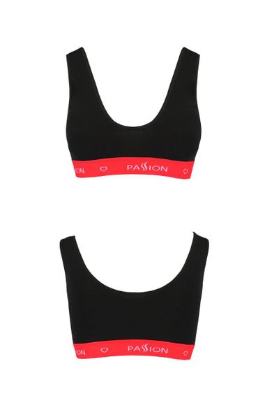 Спортивный топ на широких бретелях Passion PS003 TOP S, black Sex Aura | Зображення 1