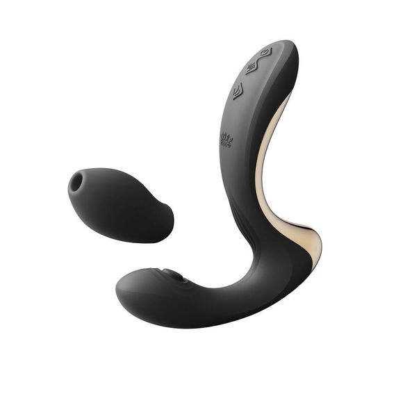 Вібратор-пульсатор з вакуумною насадкою Zalo – Talis G-Spot PulseWave Vibrator Obsidian Black Sex Aura