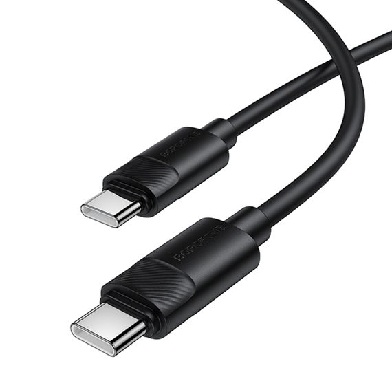 Дата кабель Borofone BX123 Leya Type-C to Type-C 60W (1m) Black | Зображення 4