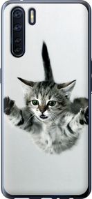 Чехол на Oppo A91 Летящий котёнок "2322u-1884-17620"
