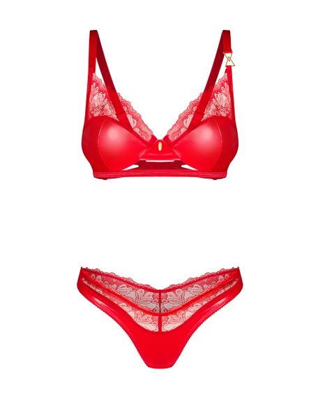 Комплект Obsessive Aliosa set Червоний L/XL | Зображення 3