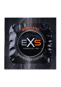 Презервативи анатомічні чорні Exs BLACK Latex веганські (ціна за 5 шт.)