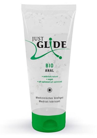 Веганське органічне анальне масло на водній основі - Just Glide Bio Anal, 200 ml Sex Aura