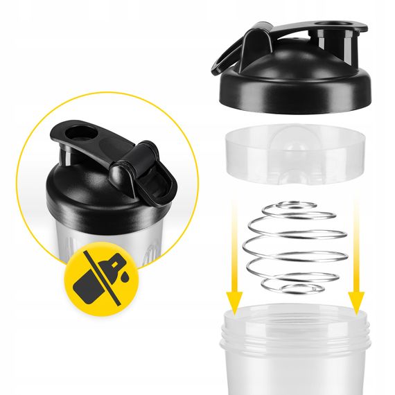 Шейкер спортивний 4FIZJO PRO 650 мл White/Black (P-5905973407007) | Зображення 6