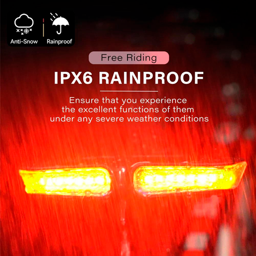 Задній габаритний велоліхтар з поворотами XA-817, дистанційний пульт, ЗП Type-C, АКБ CR2032 | Зображення 2