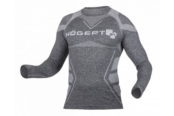 Термобілизна Hoegert OSTE HT5K392-M-L безшовна футболка 65% нейлон, 35% поліестер сіра, M-L (50-52)