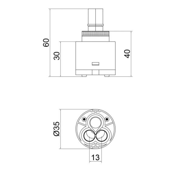 Картридж для смесителя Lidz Repair 35 (k35) LDREP3525841 | Зображення 1