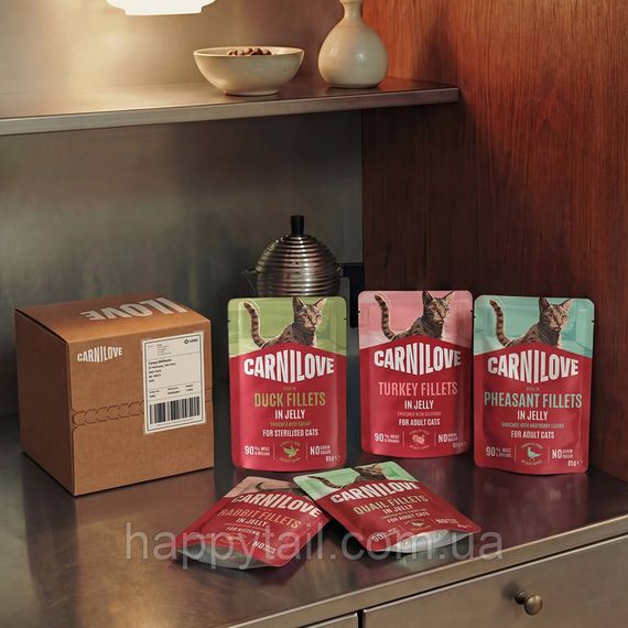 Влажный корм Carnilove Cat Jelly Quail с перепелкой и одуванчиком в желе для взрослых кошек пауч 85 г | Зображення 4