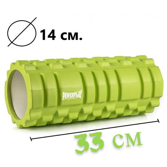 Массажный ролик (роллер) Паверплей 4025 Massage Roller Зеленый (33x14см.) | Зображення 9