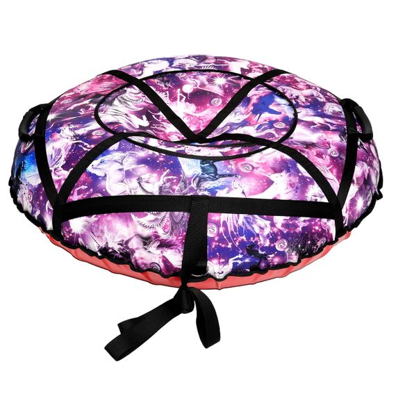 Надувні санки 100 см "єдинороги" (Оксфорд, ПВХ) плюшка для катання по снігу | Зображення 1