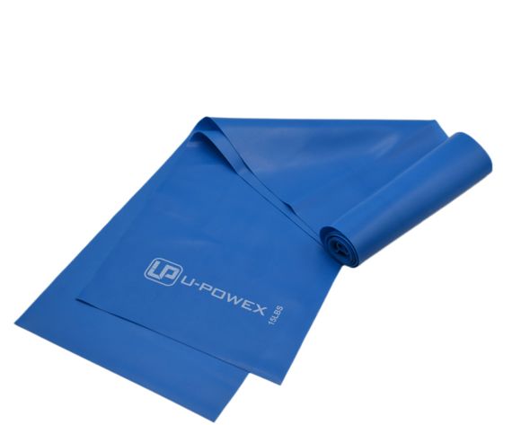 Стрічка-еспандер для фітнесу та реабілітації U-POWEX Stretch Band 0.4мм. (6.8 кг) Blue | Зображення 4