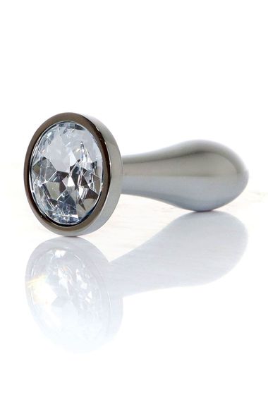 Анальна пробка Boys of Toys Jewellery Silver Plug Clear Прозорий 2 см S