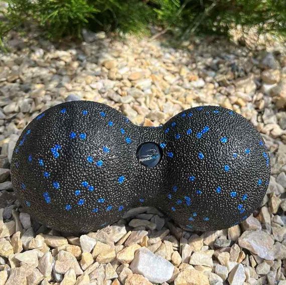 Массажный мяч двойной Паверплей PP-4352 Epp foam peanut ball (d8*16cm.) Черно/Синий | Зображення 4