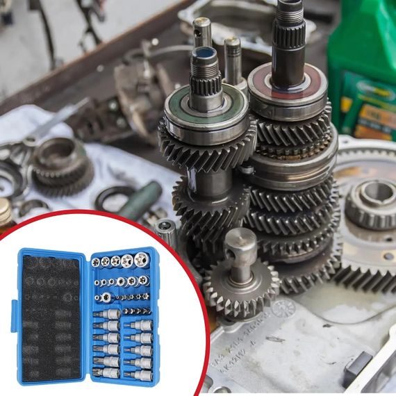 Набір головок New Tools DT-454 34 предмети • Набір торцевих головок New Tools DT-454 Torx та E-Torx 3/8″ у кейсі | Зображення 3