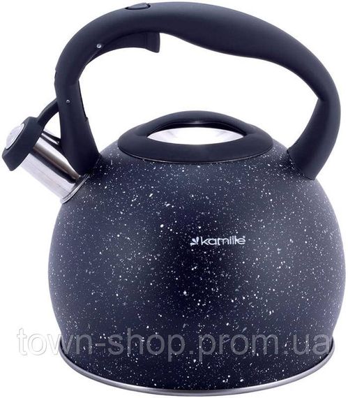 Чайник Kamille Whistling Kettle 3л из нержавеющей стали со свистком (черный гранит) KM-1074BL