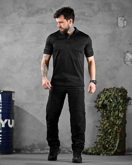 Літній тактичний костюм soldier чорний поліція ДЛ6404 | Зображення 1