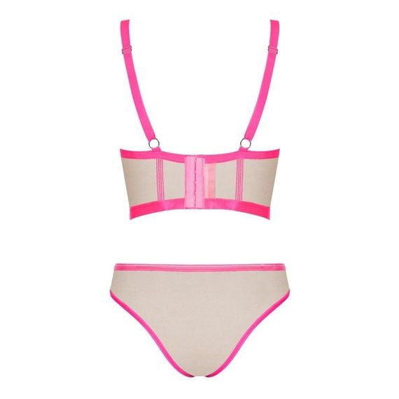Комплект Obsessive Nudelia top & panties pink S/M sexstyle | Зображення 5
