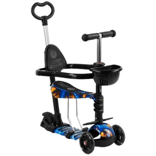 Уценка. Самокат с ручкой 5в1 "Best Scooter", разноцветный - нет креплений для защиты бампера