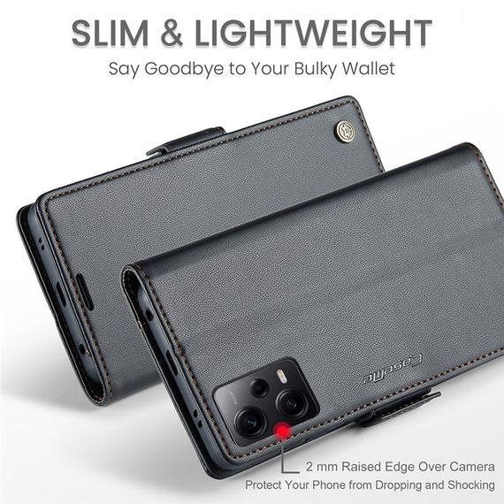 Кожаный чехол-книжка Retro Case для Xiaomi Redmi Note 12 Pro 5G / Poco X5 Pro цвет Черный | Зображення 4