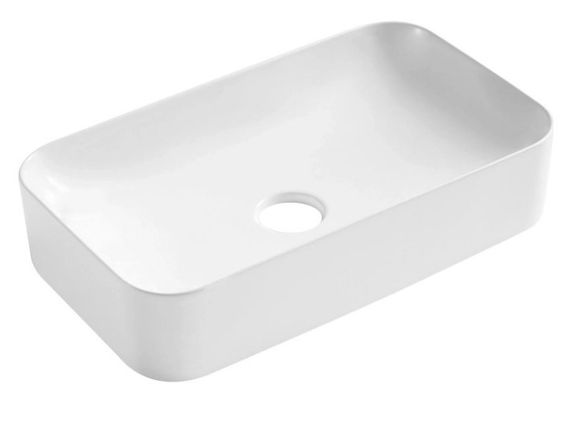 Комплект Qtap Tern: Раковина накладна прямокутна 610x350x135 мм WHITE + Донний клапан PU02 (QT17112270WN47304) | Зображення 3