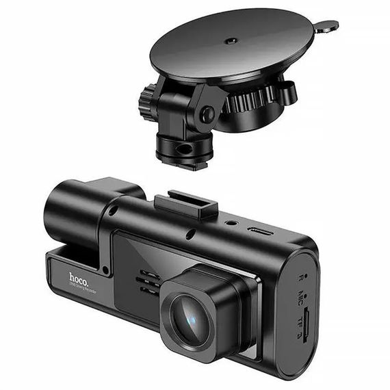 Відеореєстратор Hoco DI60 2-inch display with rear camera (1280+720P) Black | Зображення 3