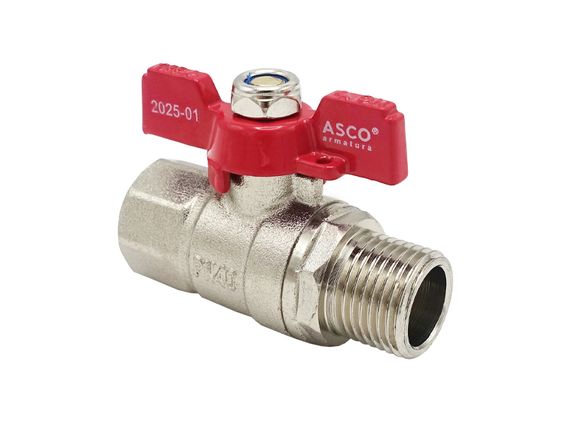 Кран кульовий Nickel PRO PN40 3/4"ЗВ червоний метелик ASCO 1/20 | Зображення 4