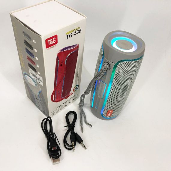 Портативна Bluetooth колонка з підсвічуванням LED TG288. OX-774 Колір: сірий | Зображення 7