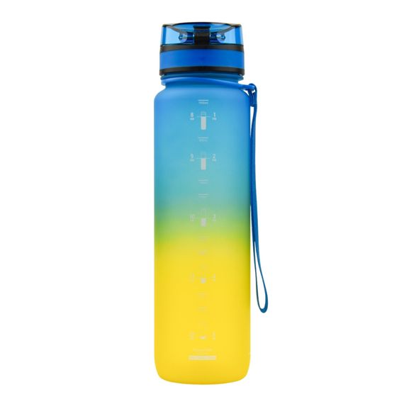 Пляшка для води UZSPACE 3038(Yellow-Blue) 1000 мл, жовто блакитна | Зображення 1