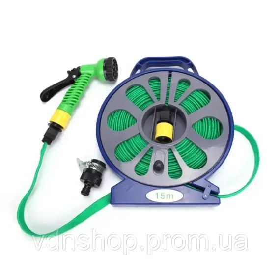 Шланг 15-метровый поливочный с катушкой и распылителем BB-4302 | Поливочный набор | Зображення 7