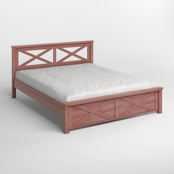 Двоспальне дерев'яне ліжко Mebigrand Прованс Н Горіх лісовий 160х190 см (MBG-3146) | Зображення 1