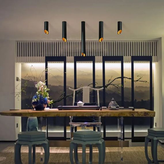 Люстра стельова на 1 лампочку 27619 Чорний 19х6х6 см. | Зображення 2