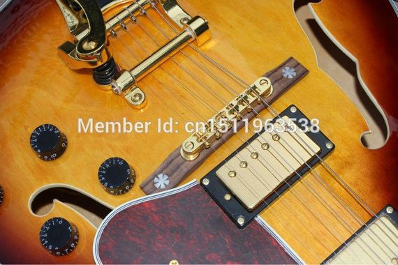 Полуакустическая гитара Gibson ES 175 Sunberst 3TS Bigsby China | Зображення 4