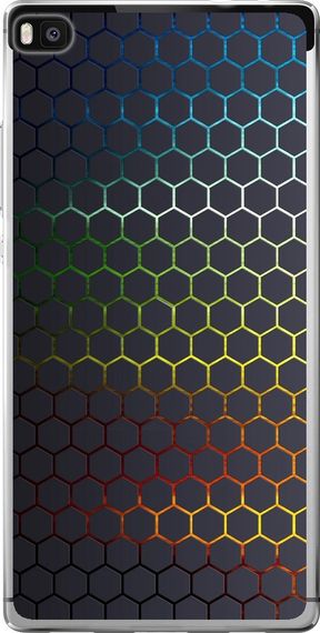 Чехол на Huawei Ascend P8 Переливающиеся соты "498u-123-17620"