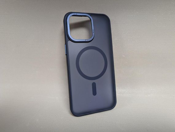 Чохол для iPhone 15 Pro Max / Айфон 15 Про Макс, GUARD MATTE, протиударний, Soft Touch, з MagSafe, синій