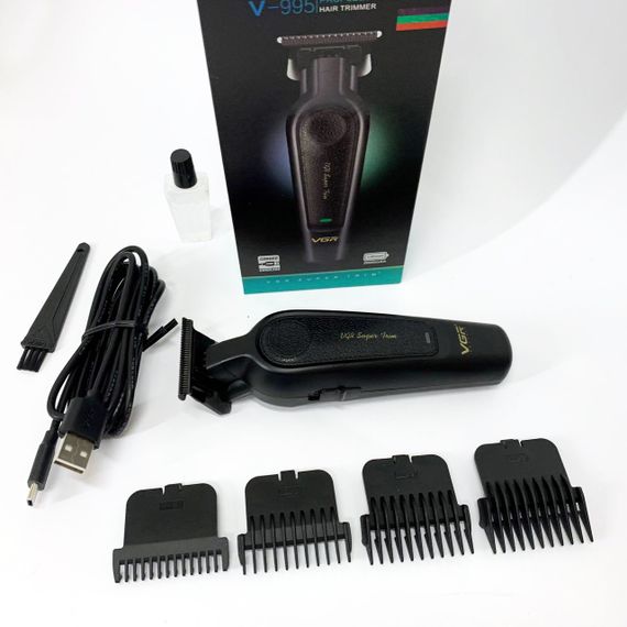 Акумуляторна машинка для стрижки VGR V-995 + 4 насадки, 2000 мАг, USB | Зображення 3