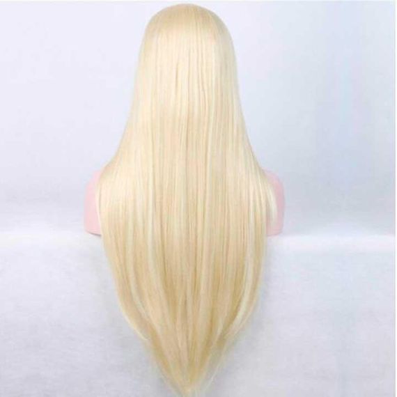 Парик ровный аниме 70см без челки "Блондинка" | Зображення 1